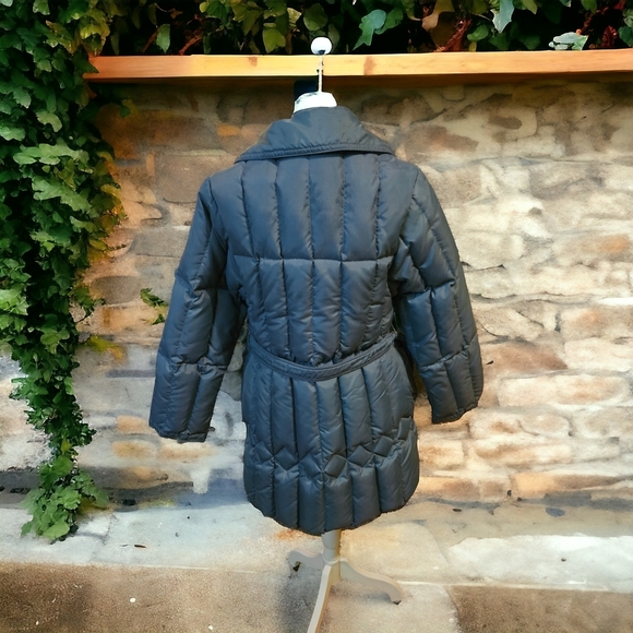 Jacob crawley vintage green long puffer coat Size 10 - Picture 4 of 5